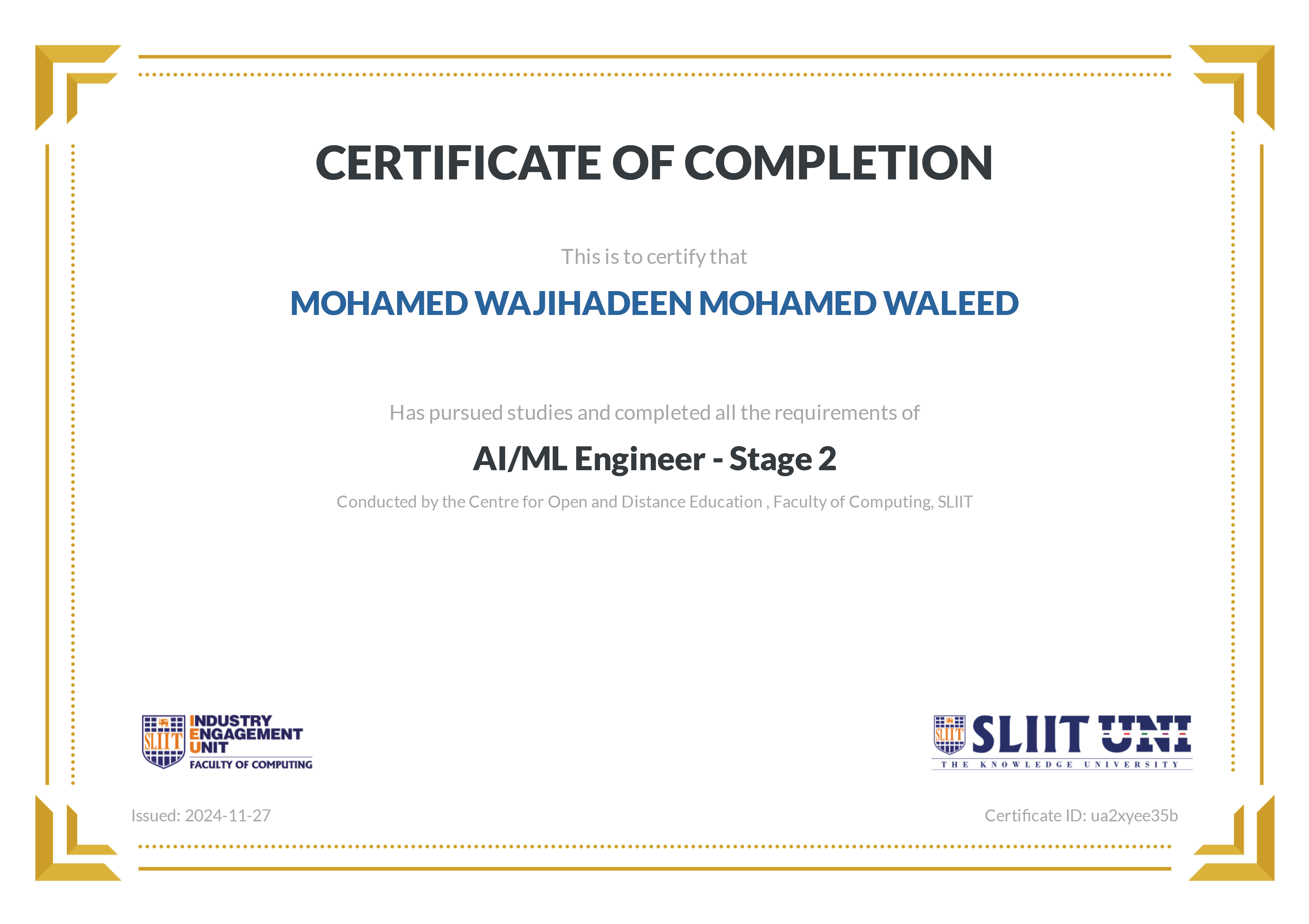 Certificate 3